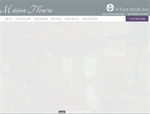 Tablet Screenshot of maisonfleurienapa.com